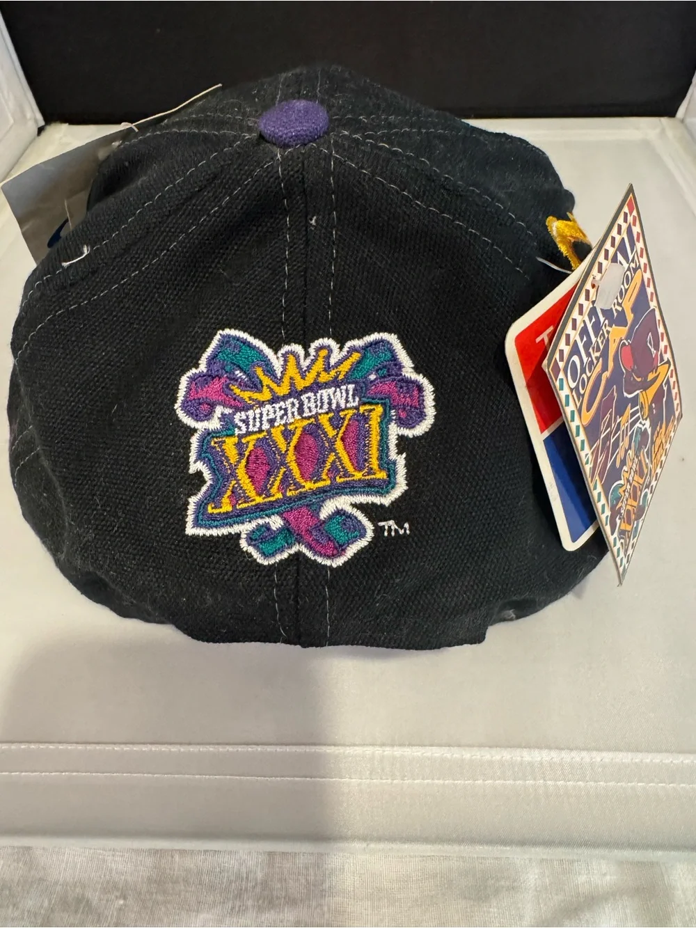 1997 Green Bay Packers Super Bowl XXXI Champions Black and Purple Snapback Hat